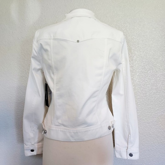 Women's White Denim Jacket - Picture 9 of 14